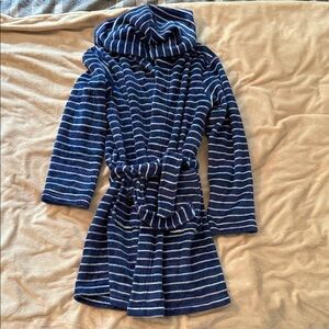 Striped Navy Kids Pajama Robe - 14